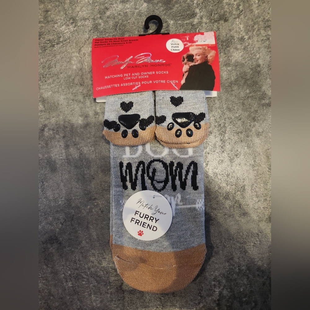 NWT Marilyn Monroe Matching Pet & Owner Low cut Sock Set, Big Pet